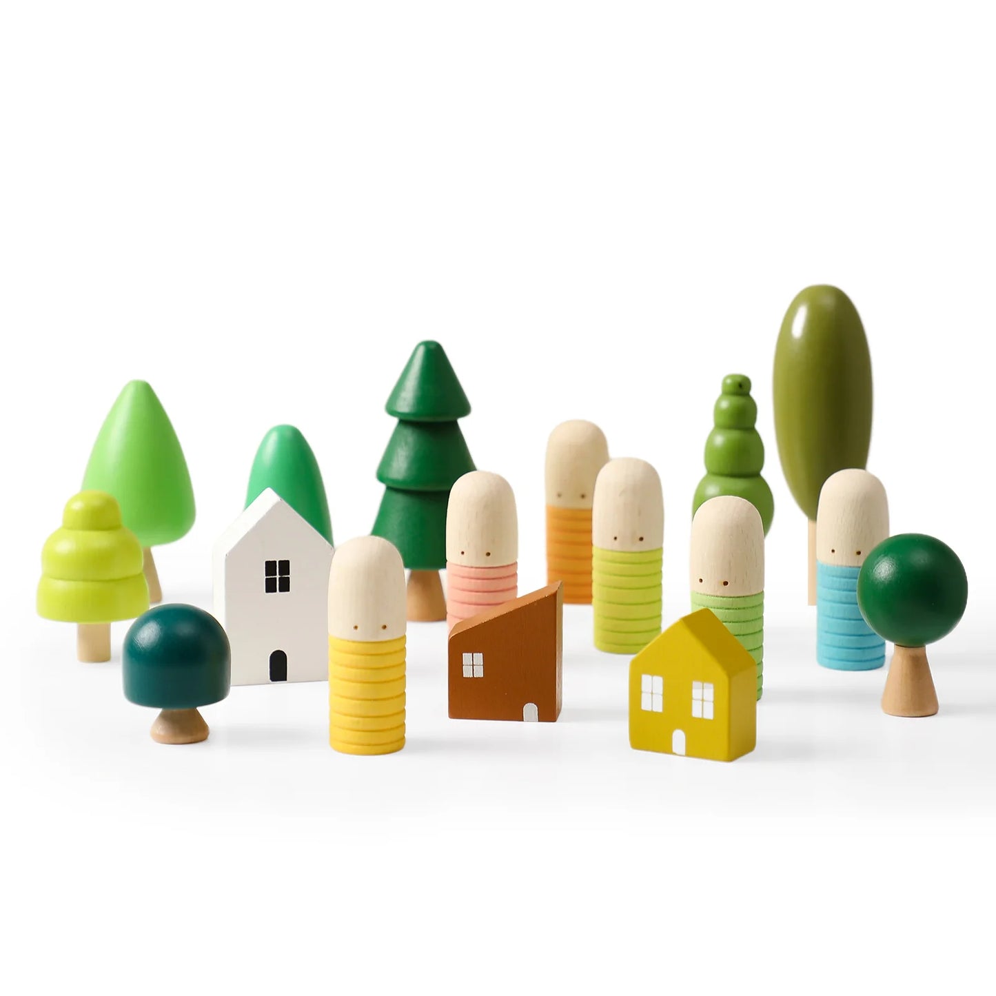 1Set Wooden Natural Simulation Tree Wooden Toys for Children Montessori Game Educational Toy Baby Room Decoration Baby Gifts