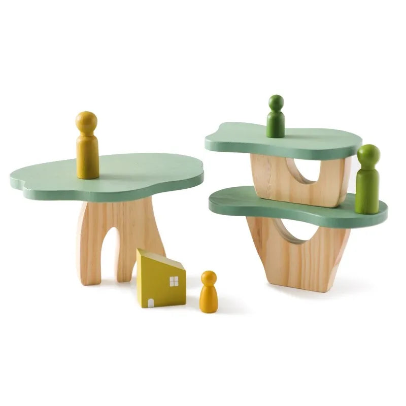 1Set Wooden Natural Simulation Tree Wooden Toys for Children Montessori Game Educational Toy Baby Room Decoration Baby Gifts