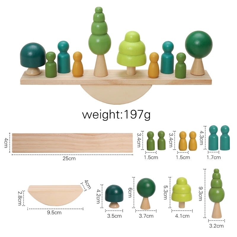 1Set Wooden Natural Simulation Tree Wooden Toys for Children Montessori Game Educational Toy Baby Room Decoration Baby Gifts