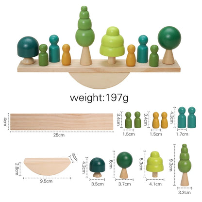 1Set Wooden Natural Simulation Tree Wooden Toys for Children Montessori Game Educational Toy Baby Room Decoration Baby Gifts